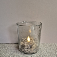 Led waxinelicht taupe