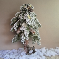 Kunstkerstboom met verlichting