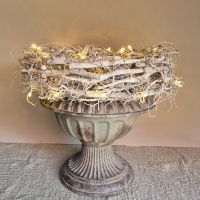 Houtkrans whitewash met verlichting