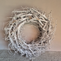 Houtkrans whitewash met verlichting