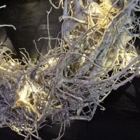 Houtkrans whitewash met verlichting