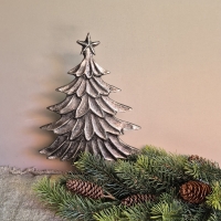 Kerstboom metaal op voet