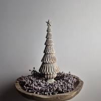 Decoratieve landelijke kerstboom