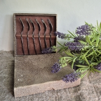 Brocante gebaksvorkjes in doosje twee sets