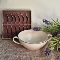 Brocante gebaksvorkjes in doosje twee sets